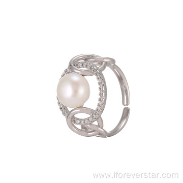 Popular Style Trendy Rings Pearl Jewelry Rings